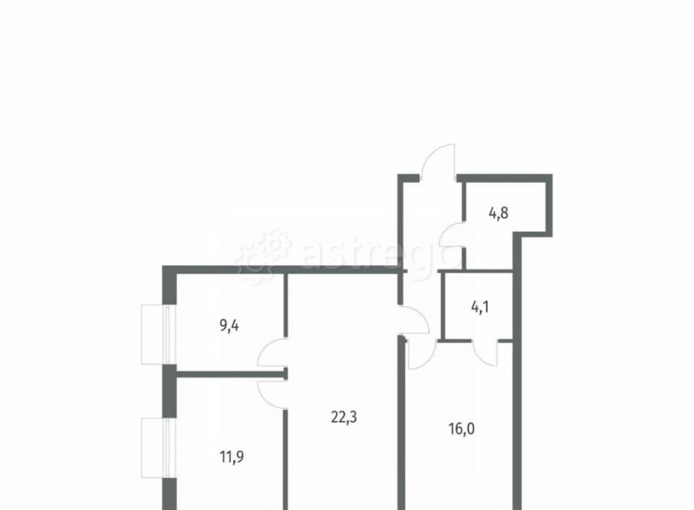 3-комн. квартира, 75.4 м2, 11/12 эт. Санкт-Петербург - изображение 1
