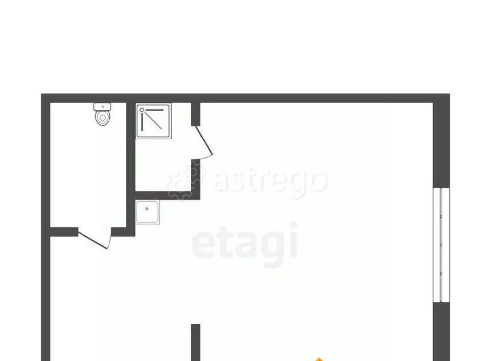 Студия, 18.1 м2, 2/5 эт. Бийск - изображение 5