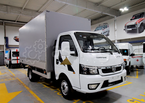 Автомобиль на базе Dongfeng Captain-T (2j) 2800 мм Евротент алюминиевый борт, ворота, длина фургона  Самара - изображение 1