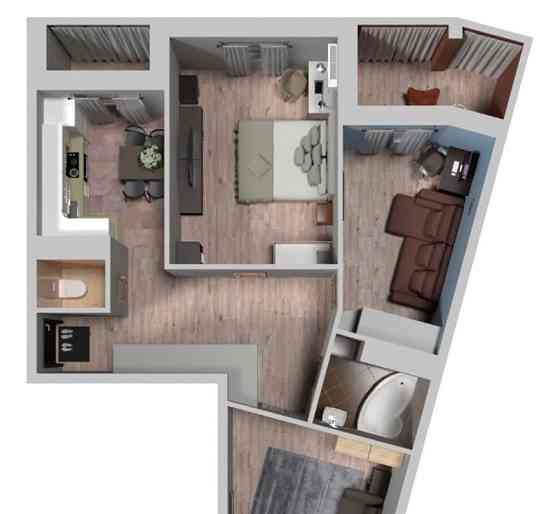 3-комн. квартира, 68.7 м2, 4/8 эт. Химки