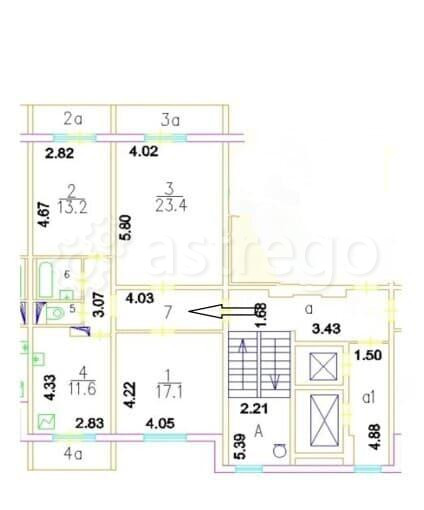 3-комн. квартира, 78.4 м2, 3/12 эт. Москва - изображение 4