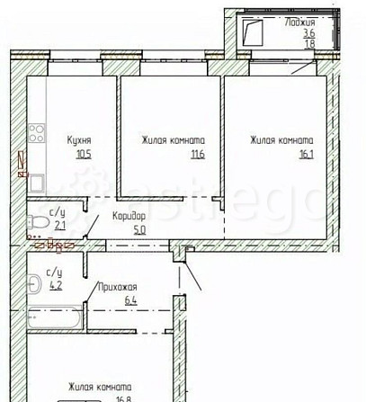 3-комн. квартира, 77.8 м2, 9/14 эт. Новоалтайск - изображение 1