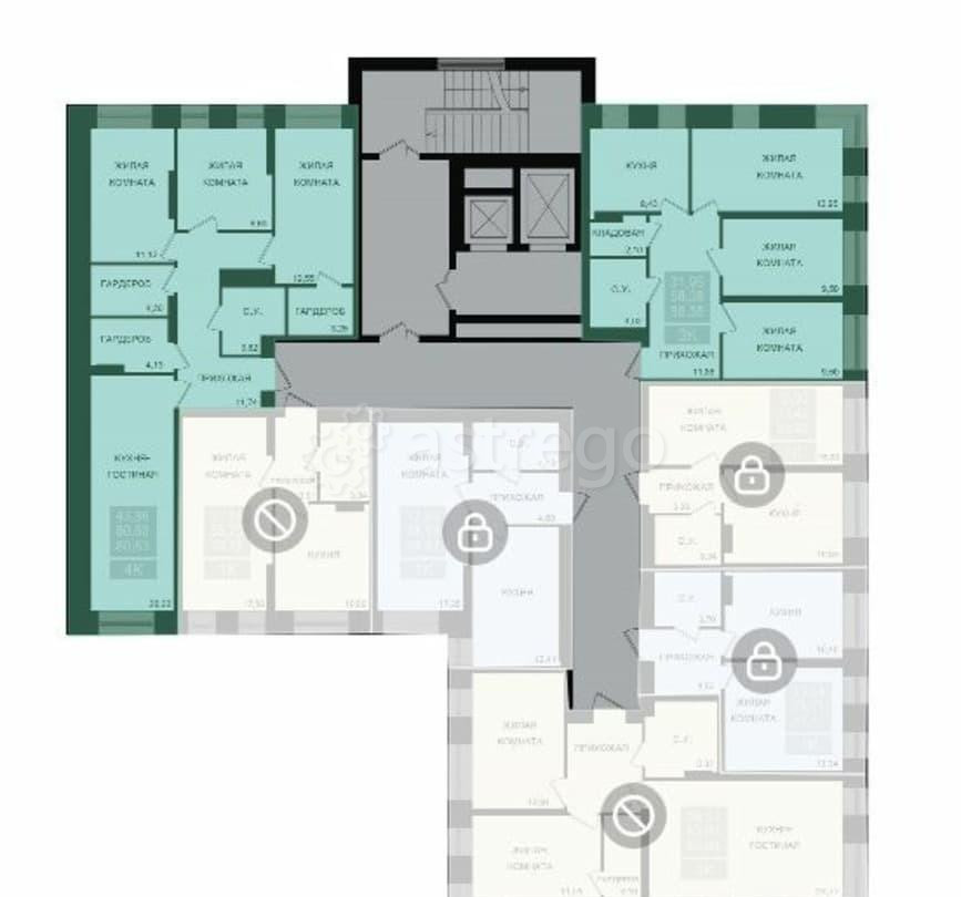 4-комн. квартира, 80.23 м2, 13/20 эт. Красноярск - изображение 5