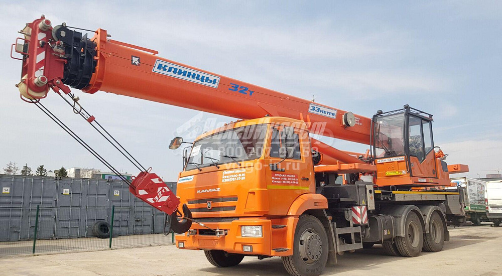 Автокран 32 т 33 м Клинцы КС-55729-1К-3 на шасси КАМАЗ Москва - изображение 1