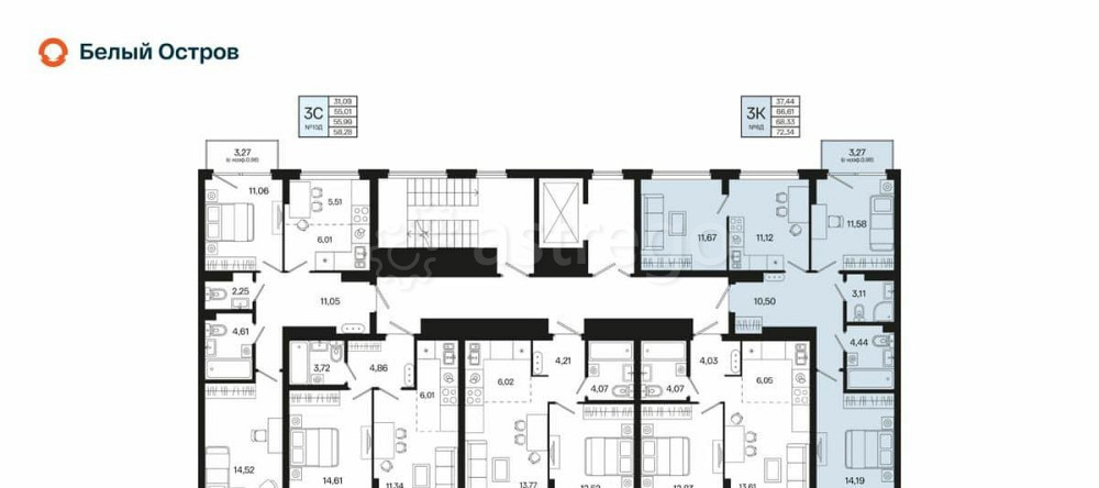 3-комн. квартира, 68.33 м2, 3/7 эт. Уфа - изображение 6