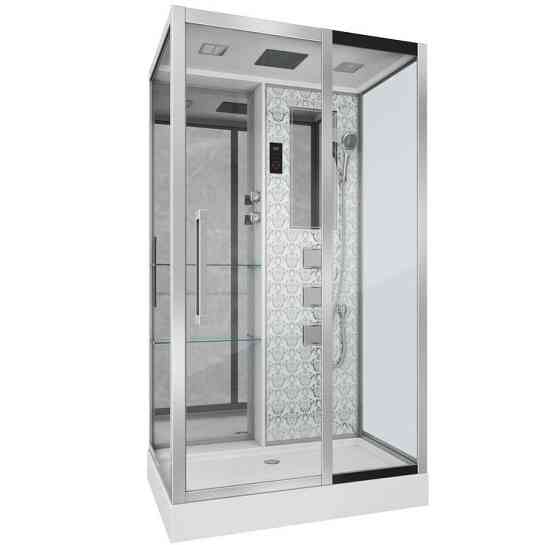 Душевая кабина 120х82 низкий поддон Niagara LUX 7713 WR (серебро) Красноярск