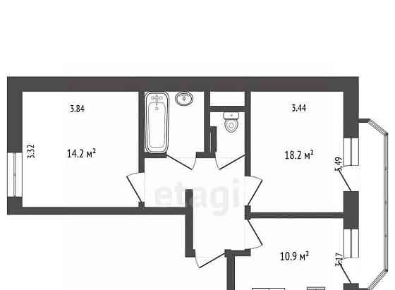 2-комн. квартира, 61.1 м2, 10/15 эт. Химки