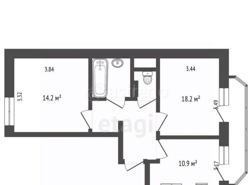 2-комн. квартира, 61.1 м2, 10/15 эт. Химки - изображение 5