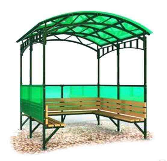 Курилка серии СТАНДАРТ с лавками и поликарбонатом Тольятти