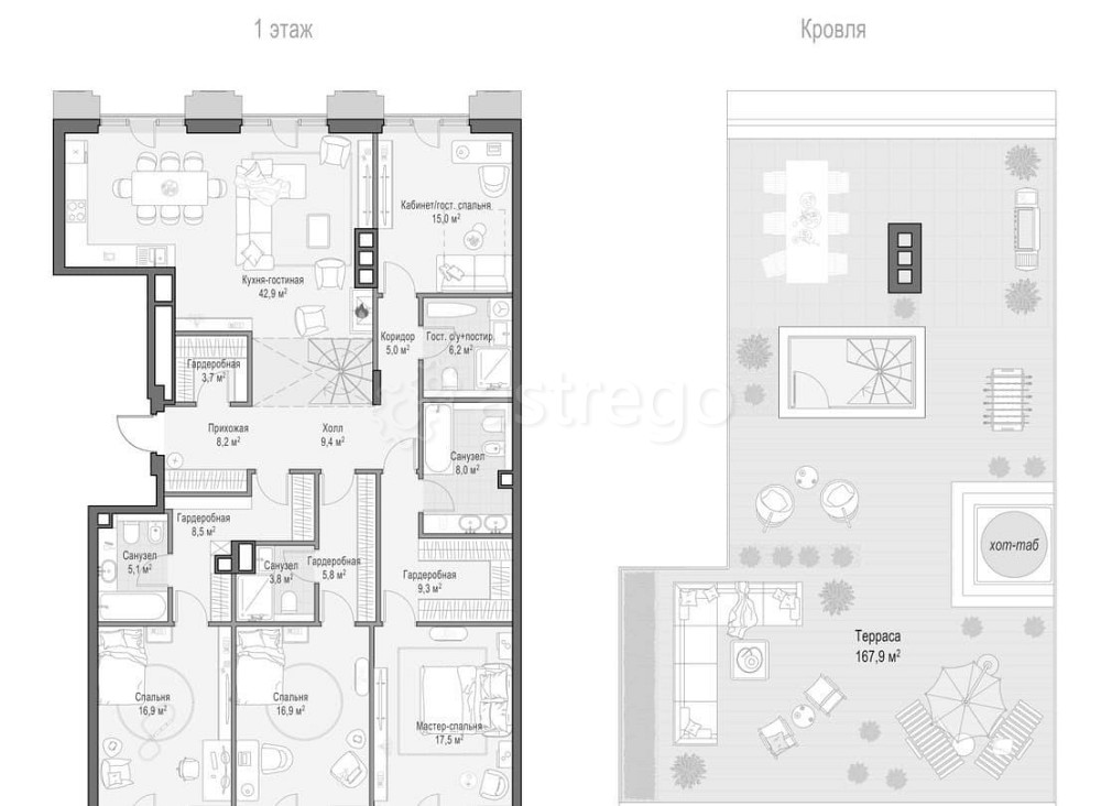 4-комн. квартира, 175.4 м2, 9/9 эт. Москва - изображение 1
