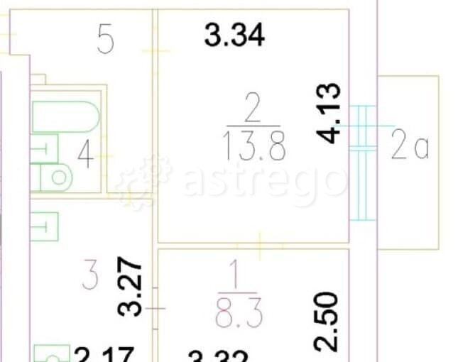 2-комн. квартира, 36.5 м2, 9/9 эт. Москва - изображение 1