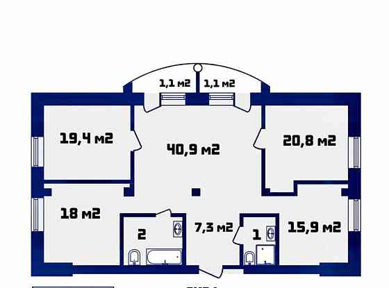 4-комн. квартира, 134.5 м2, 4/5 эт. Санкт-Петербург