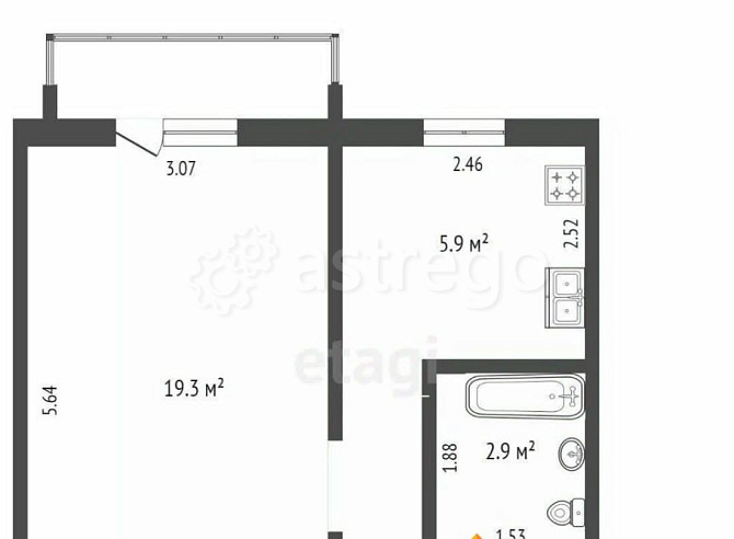 1-комн. квартира, 31 м2, 4/5 эт. Стерлитамак - изображение 2