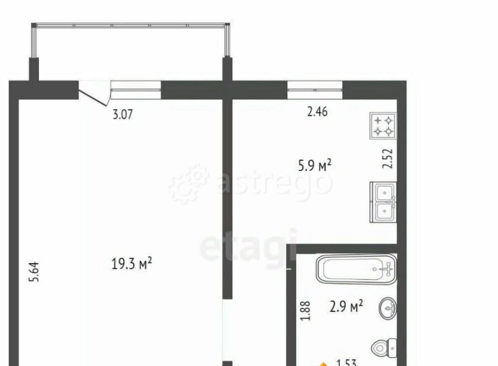 1-комн. квартира, 31 м2, 4/5 эт. Стерлитамак - изображение 2