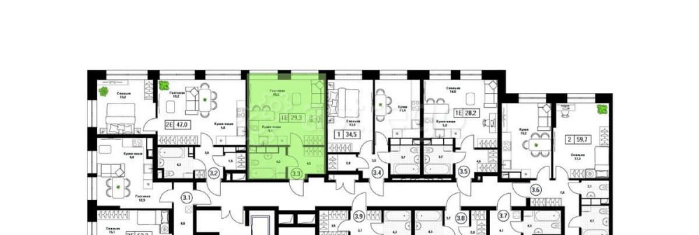 Студия, 29.3 м2, 8/17 эт. Пушкино - изображение 3