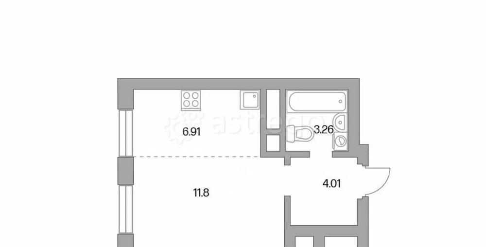 Студия, 25.98 м2, 15/24 эт. Красногорск - изображение 6