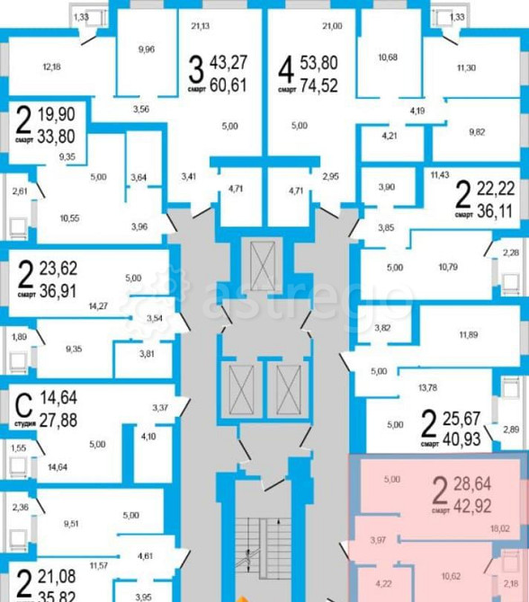 2-комн. квартира, 42.92 м2, 11/25 эт. Уфа - изображение 4