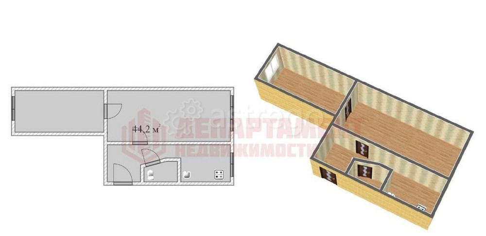 2-комн. квартира, 42.6 м2, 5/5 эт. Астрахань - изображение 9