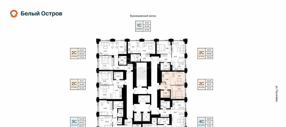 2-комн. квартира, 33.31 м2, 19/31 эт. Уфа - изображение 1