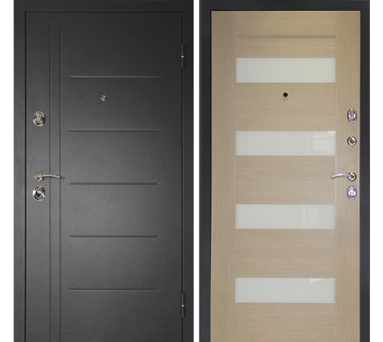 Дверь металлическая Сити С дуб бел 860х2050 левая Екатеринбург