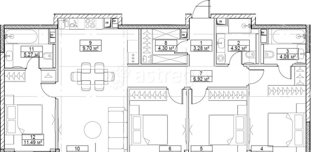 4-комн. квартира, 108.52 м2, 17/21 эт. Москва - изображение 1