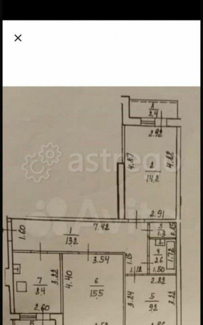 3-комн. квартира, 64.01 м2, 2/9 эт. Уфа - изображение 5