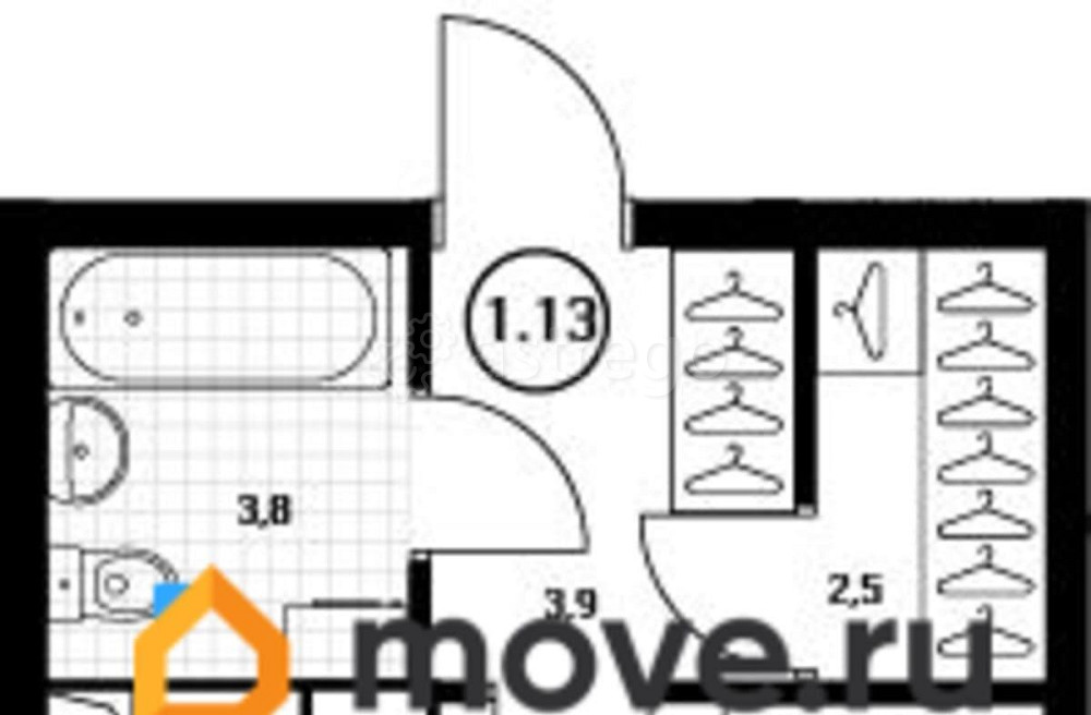 Студия, 30.7 м2, 13/17 эт. Пушкино - изображение 1