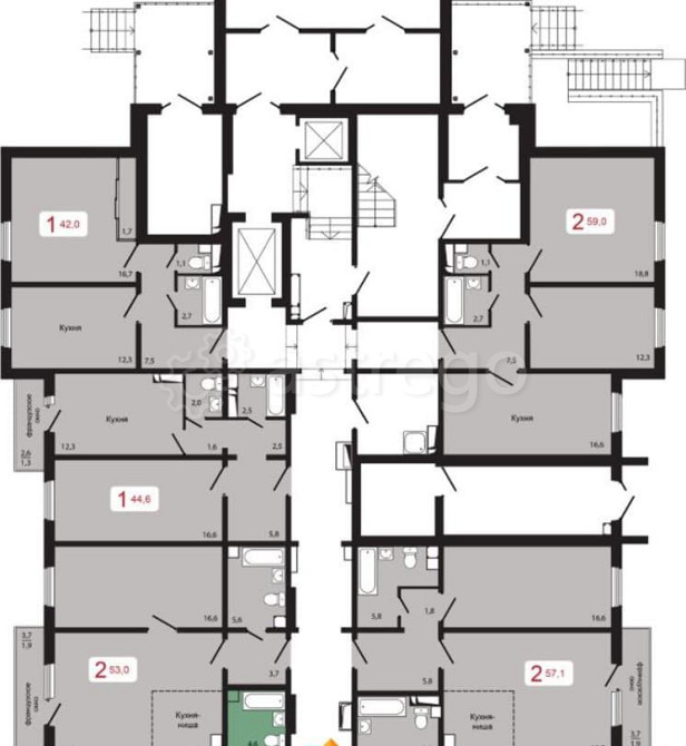 4-комн. квартира, 85.2 м2, 1/17 эт. Красноярск - изображение 3