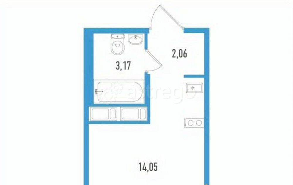 Студия, 20.35 м2, 10/12 эт. Санкт-Петербург - изображение 1