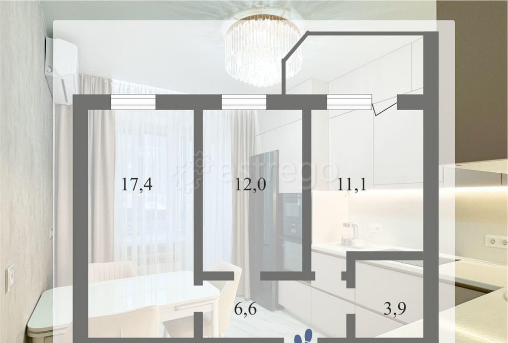 2-комн. квартира, 53 м2, 2/9 эт. Благовещенск - изображение 10