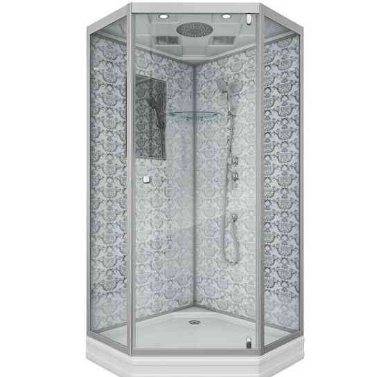 Душевая кабина NG-7702DW 1000x1000х2100 низкий поддон 15см стенки БЕЛЫЕ 3 места Niagara Москва