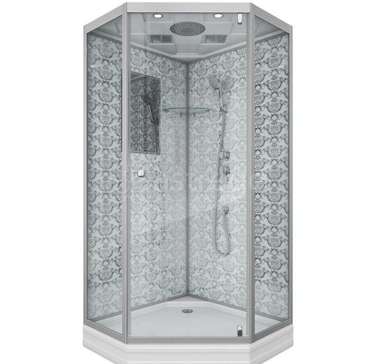 Душевая кабина NG-7702DW 1000x1000х2100 низкий поддон 15см стенки БЕЛЫЕ 3 места Niagara Москва - изображение 1