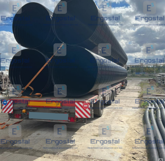 Труба металлическая оцинкованная HDPE для автомобильных дорог, гофр 125х25 мм ГОСТ 14918-2020 СТО 36 Рязань
