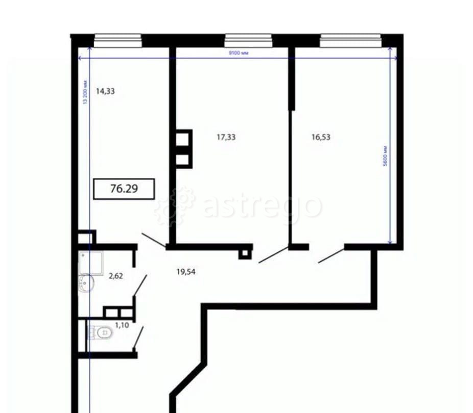 Свободного назначения, 76.4 м Яблоновский - изображение 2