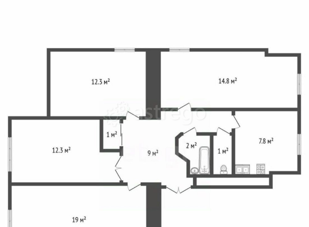 4-комн. квартира, 82.1 м2, 4/6 эт. Санкт-Петербург - изображение 2