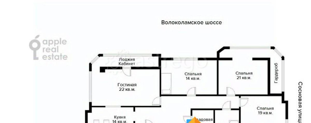 4-комн. квартира, 141 м2, 16/17 эт. Москва - изображение 2