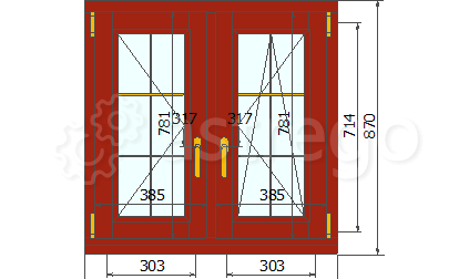 Деревянное окно 870х870 ЕВРО брус 78х78 мм сосна сращенная. Стеклопакет: 4-14-4-14-4И. Двухкамерный. Москва - изображение 1