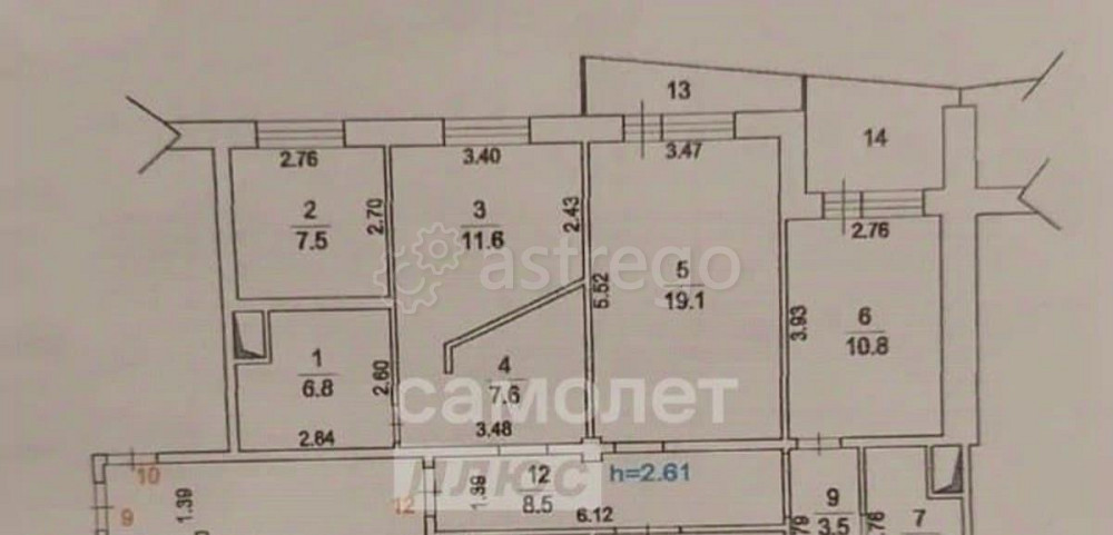 6-комн. квартира, 119.8 м2, 3/10 эт. Подольск - изображение 2