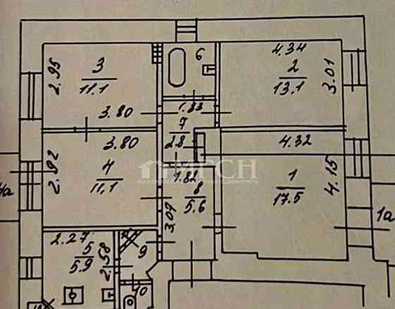 4-комн. квартира, 76 м2, 4/4 эт. Москва