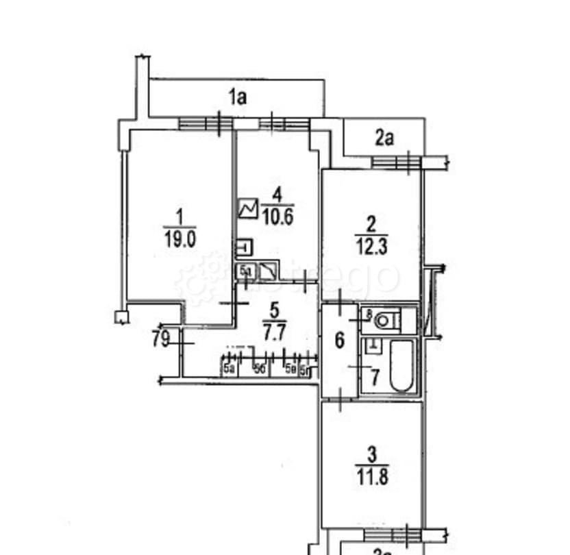 3-комн. квартира, 70 м2, 2/12 эт. Москва - изображение 9
