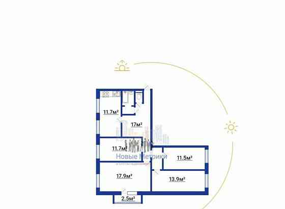 4-комн. квартира, 87 м2, 8/10 эт. Санкт-Петербург
