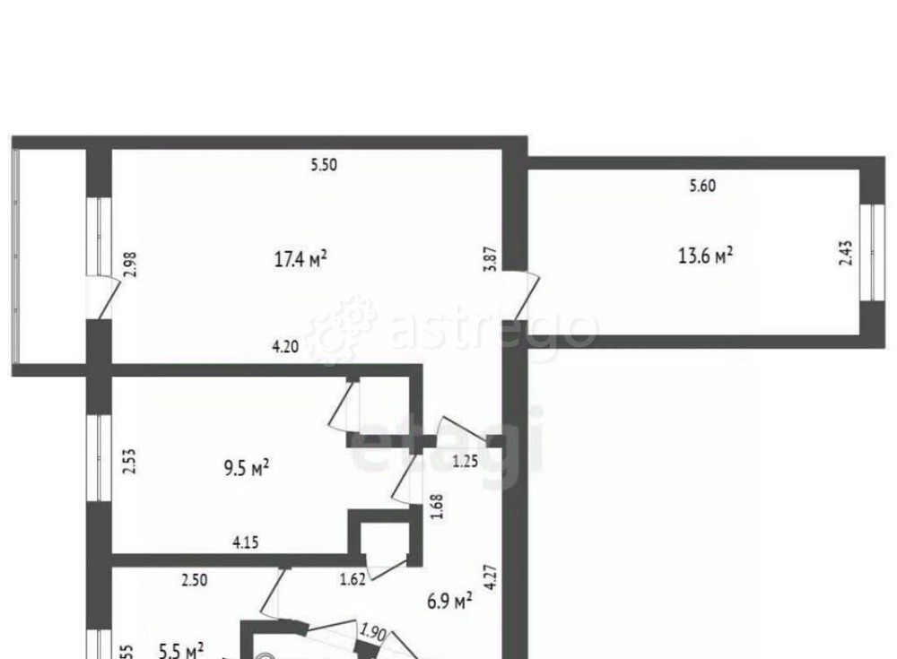 3-комн. квартира, 57.9 м2, 4/5 эт. Котлас - изображение 3