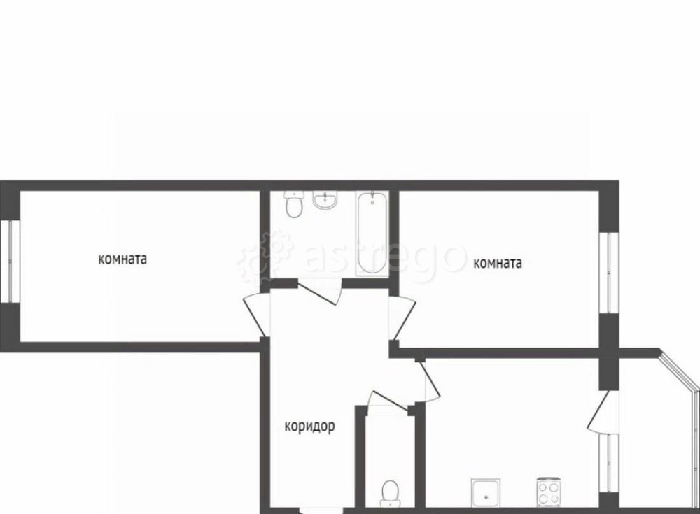 2-комн. квартира, 68.6 м2, 3/16 эт. Видное - изображение 2