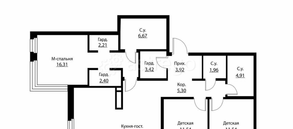 3-комн. квартира, 100.2 м2, 5/9 эт. Санкт-Петербург - изображение 2