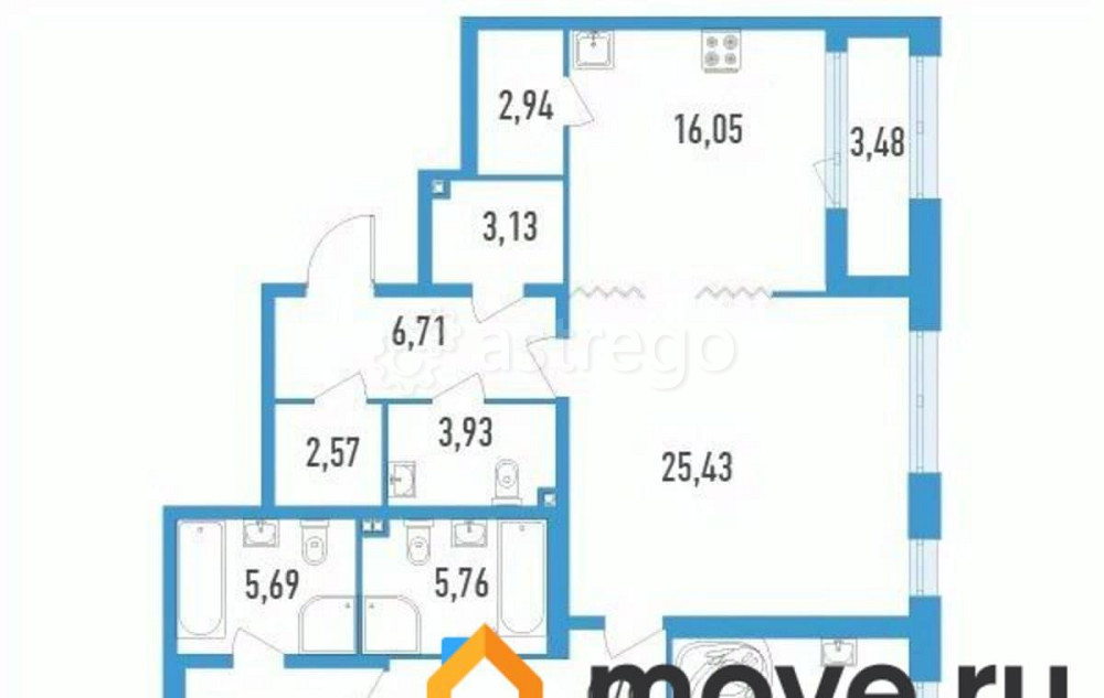 4-комн. квартира, 139.6 м2, 4/23 эт. Санкт-Петербург - изображение 1