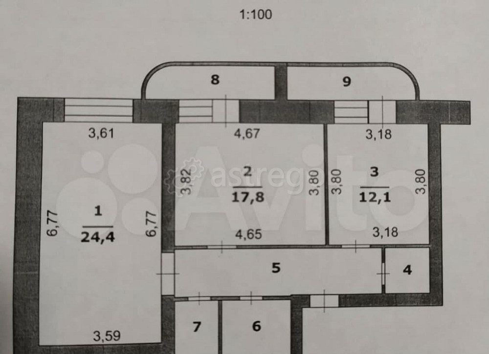 2-комн. квартира, 70 м2, 7/9 эт. Белгород - изображение 7