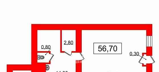 Свободного назначения, 56.7 м2 Санкт-Петербург