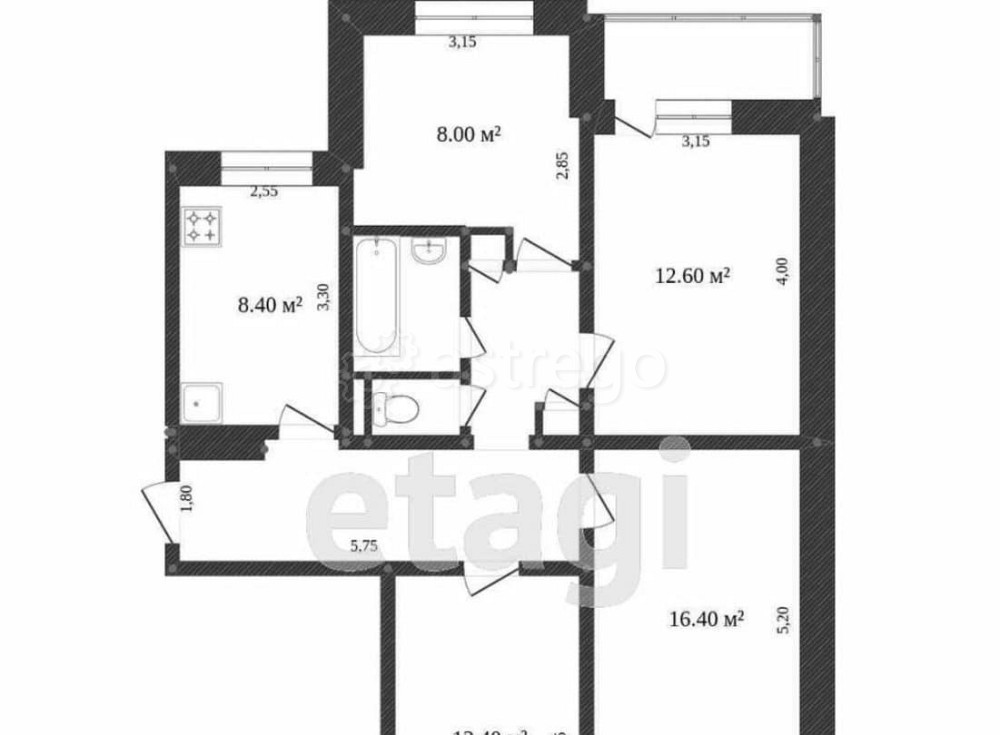 4-комн. квартира, 114 м2, 6/14 эт. Белгород - изображение 2