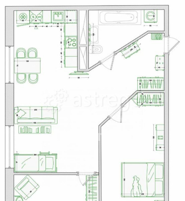 3-комн. квартира, 76.6 м2, 14/24 эт. Одинцово - изображение 3