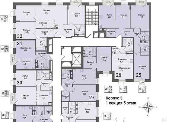 4-комн. квартира, 86.2 м2, 5/8 эт. Королев